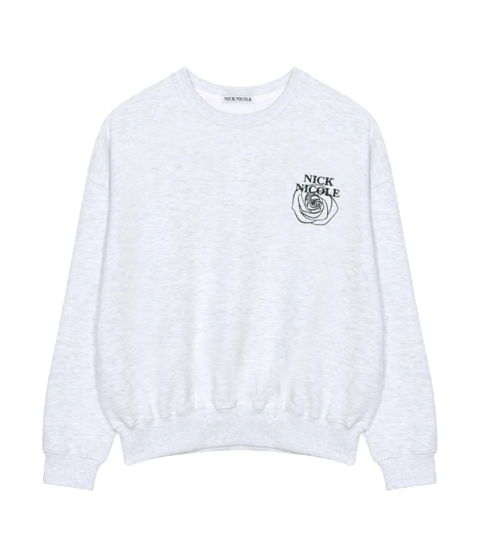 韓國 Nick Nicole MINI VOLUME NICOLE ROSE SWEATSHIRT【NN039】