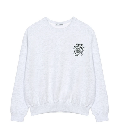 韓國 Nick Nicole MINI VOLUME NICOLE ROSE SWEATSHIRT【NN039】