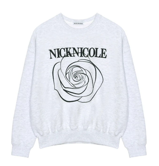 韓國 Nick Nicole VOLUME NICOLE ROSE SWEATSHIRT【NN040】