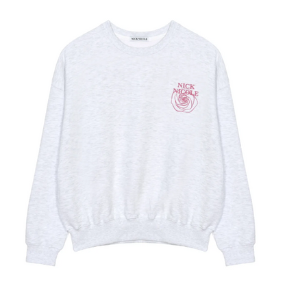 韓國 Nick Nicole MINI VOLUME NICOLE ROSE SWEATSHIRT【NN039】