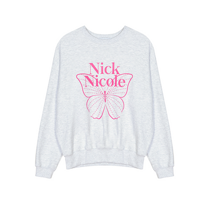 韓國 Nick Nicole BUTTERFLY SIGNATURE SWEATSHIRT【NN041】