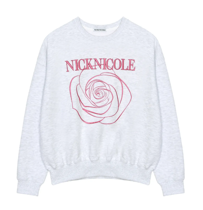 韓國 Nick Nicole VOLUME NICOLE ROSE SWEATSHIRT【NN040】