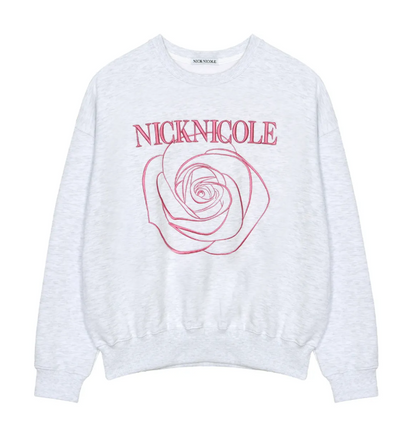 韓國 Nick Nicole VOLUME NICOLE ROSE SWEATSHIRT【NN040】