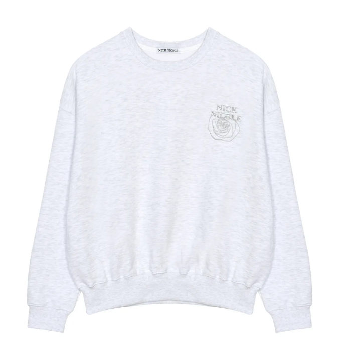 韓國 Nick Nicole MINI VOLUME NICOLE ROSE SWEATSHIRT【NN039】