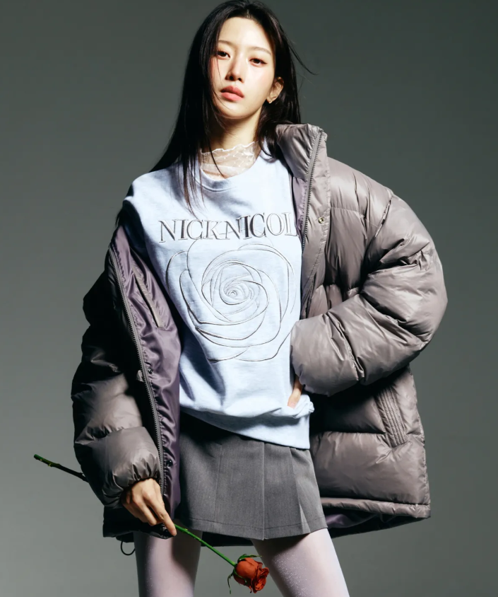 韓國 Nick Nicole VOLUME NICOLE ROSE SWEATSHIRT【NN040】