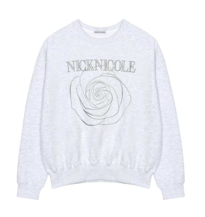 韓國 Nick Nicole VOLUME NICOLE ROSE SWEATSHIRT【NN040】