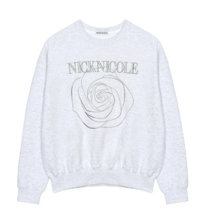 韓國 Nick Nicole VOLUME NICOLE ROSE SWEATSHIRT【NN040】