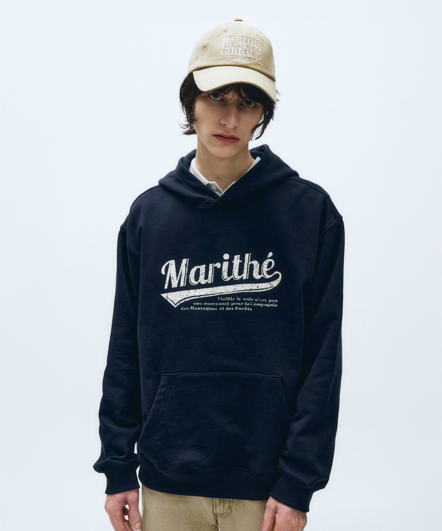 韓國 Marithe Francois Girbaud Vintage Baseball Hoodie【MF228】