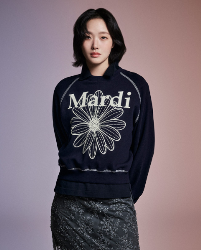 韓國 Mardi Mercredi SWEATSHIRT RAGLAN FLOWERMARDI