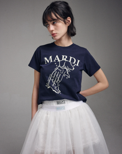 韓國 Mardi Mercredi SLIM TSHIRT SWING THE TAIL DDANJI