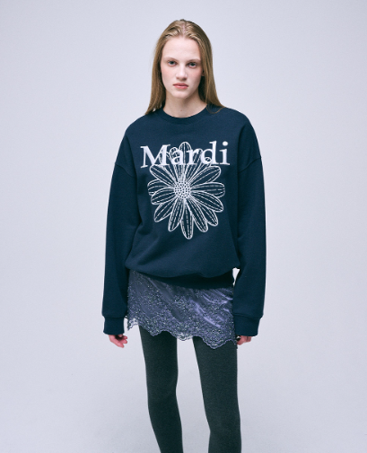 韓國 Mardi Mercredi SWEATSHIRT FLOWERMARDI NEEDLEWORK