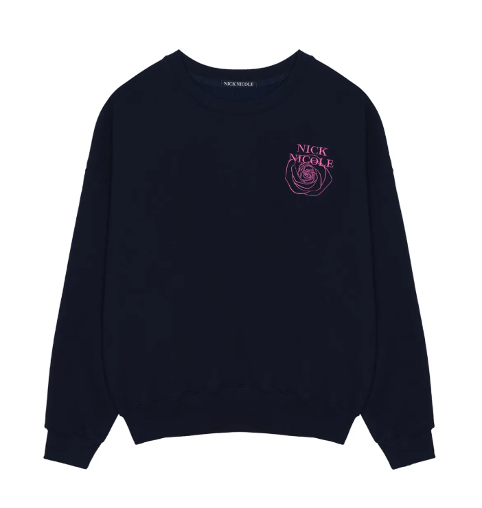 韓國 Nick Nicole MINI VOLUME NICOLE ROSE SWEATSHIRT【NN039】