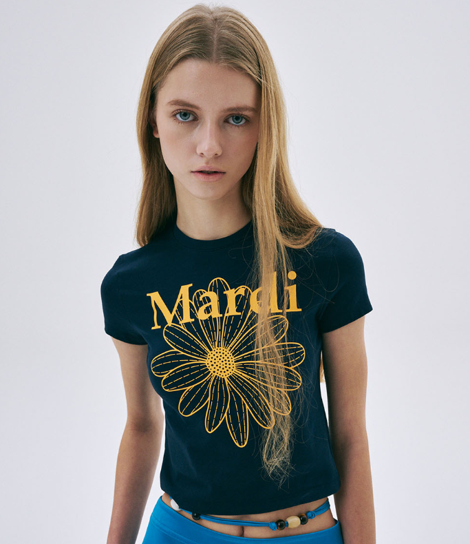 韓國 Mardi Mercredi CROPPED TSHIRT FLOWERMARDI【MM031】 - STT Mall HK 靚太網購