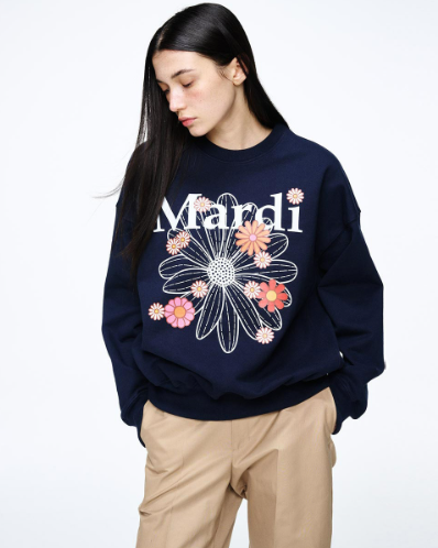 韓國 Mardi Mercredi SWEATSHIRT FLOWERMARDI BLOSSOM