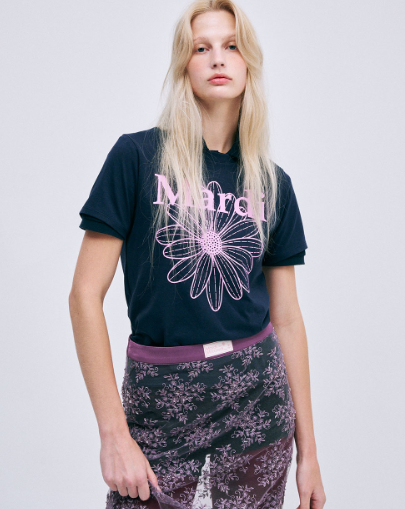 韓國 Mardi Mercredi SLIM TSHIRT FLOWERMARDI