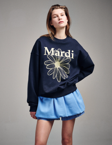 韓國 Mardi Mercredi SWEATSHIRT FLOWERMARDI