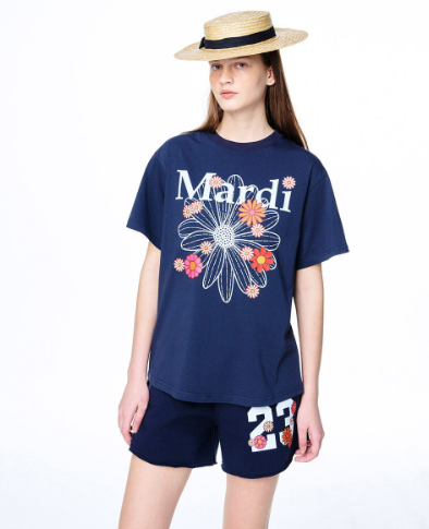 韓國 Mardi Mercredi TSHIRT FLOWERMARDI BLOSSOM