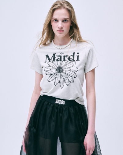 韓國 Mardi Mercredi SLIM TSHIRT FLOWERMARDI