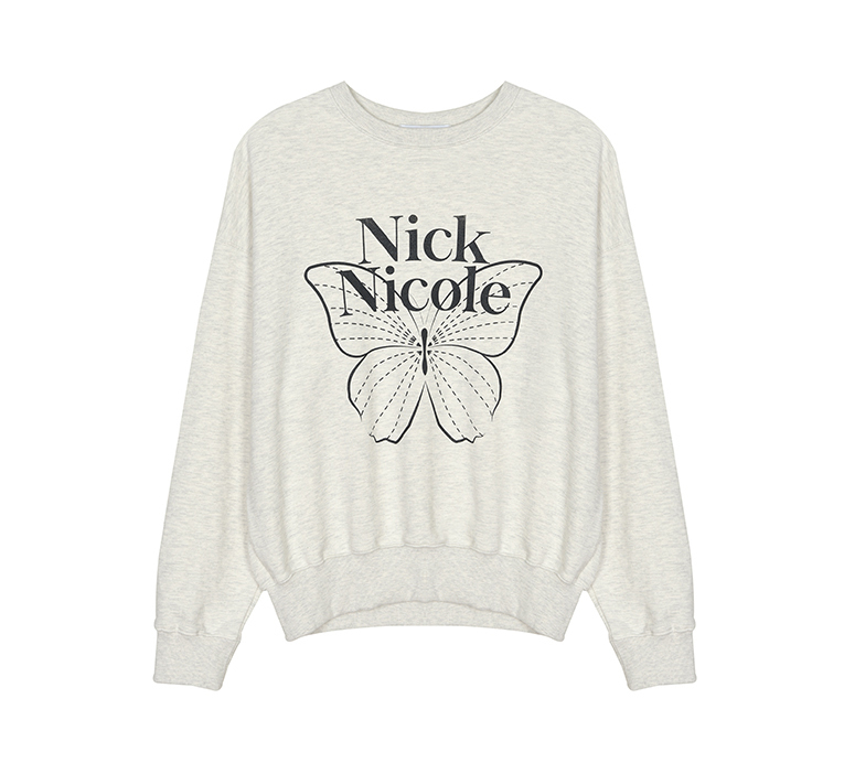 韓國 Nick Nicole BUTTERFLY SIGNATURE SWEATSHIRT【NN041】