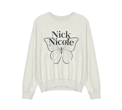 韓國 Nick Nicole BUTTERFLY SIGNATURE SWEATSHIRT【NN041】