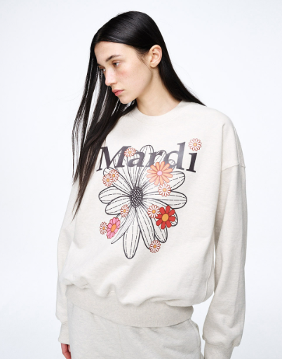 韓國 Mardi Mercredi SWEATSHIRT FLOWERMARDI BLOSSOM