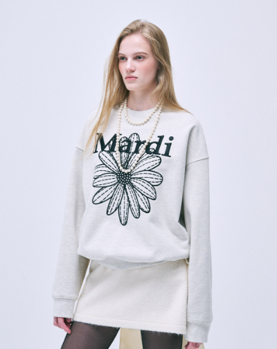 韓國 Mardi Mercredi SWEATSHIRT FLOWERMARDI NEEDLEWORK