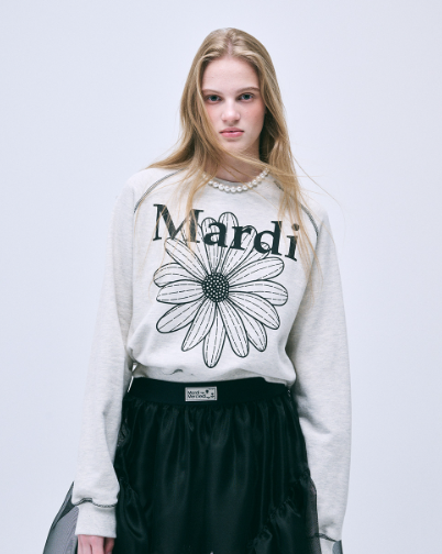 韓國 Mardi Mercredi SWEATSHIRT RAGLAN FLOWERMARDI