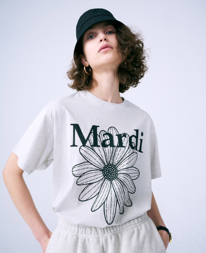 韓國 Mardi Mercredi TSHIRT FLOWERMARDI