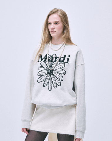 韓國 Mardi Mercredi SWEATSHIRT FLOWERMARDI NEEDLEWORK
