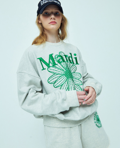 韓國 Mardi Mercredi SWEATSHIRT FLOWERMARDI NEEDLEWORK