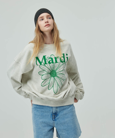 韓國 Mardi Mercredi SWEATSHIRT FLOWERMARDI