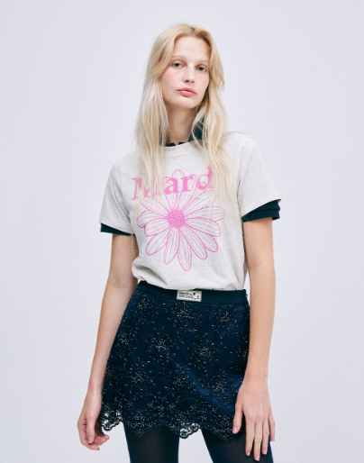 韓國 Mardi Mercredi SLIM TSHIRT FLOWERMARDI