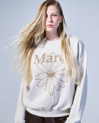 韓國 Mardi Mercredi SWEATSHIRT FLOWERMARDI