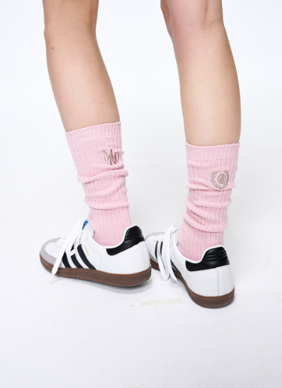 韓國 Mardi Mercredi LONG SOCKS MRD LOGO