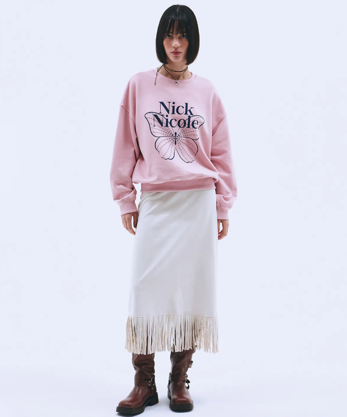 韓國 Nick Nicole BUTTERFLY SIGNATURE SWEATSHIRT【NN041】