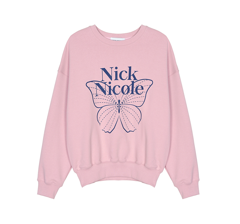 韓國 Nick Nicole BUTTERFLY SIGNATURE SWEATSHIRT【NN041】