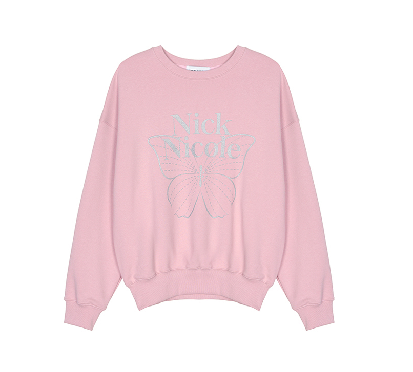 韓國 Nick Nicole BUTTERFLY SIGNATURE SWEATSHIRT【NN041】