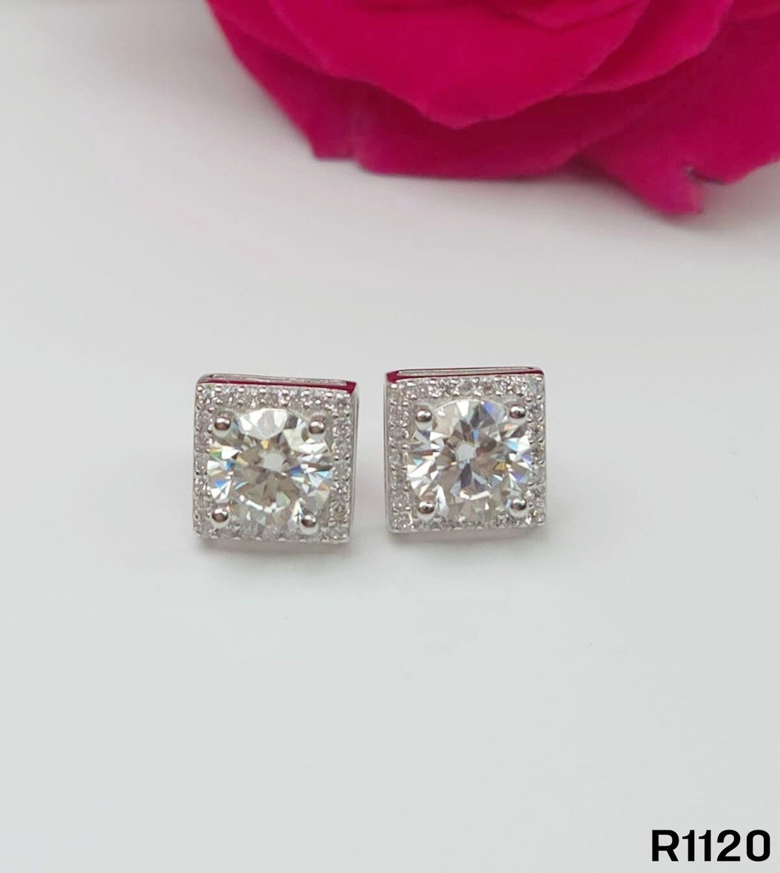 S925銀 莫桑鑽耳環 R1120-1Ct【SS803】