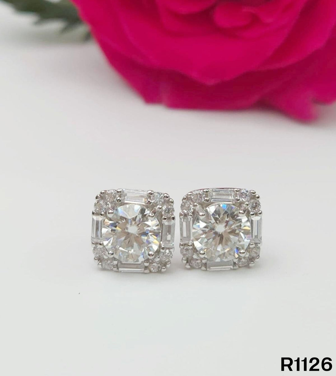S925銀 莫桑鑽耳環 R1126-1Ct【SS767】