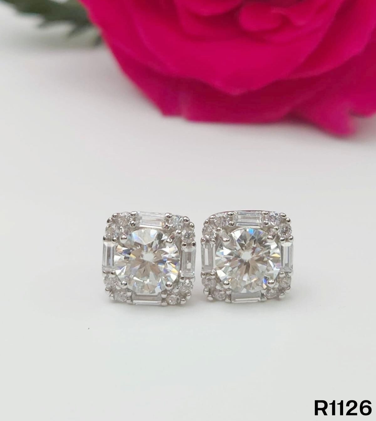 S925銀 莫桑鑽耳環 R1126-1Ct【SS767】