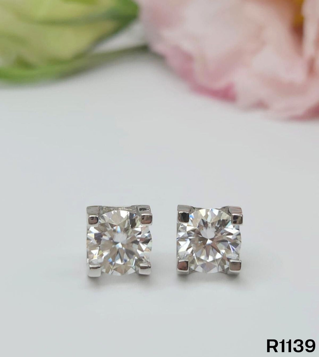 S925銀 莫桑鑽耳環 R1139-2Ct【SS736】