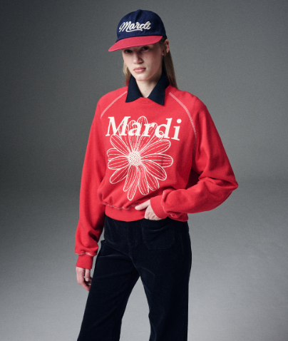 韓國 Mardi Mercredi SWEATSHIRT RAGLAN FLOWERMARDI