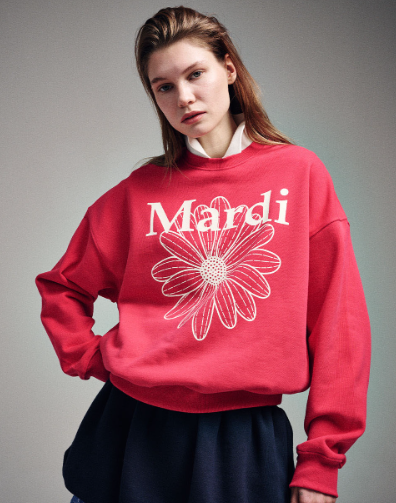 韓國 Mardi Mercredi SWEATSHIRT FLOWERMARDI