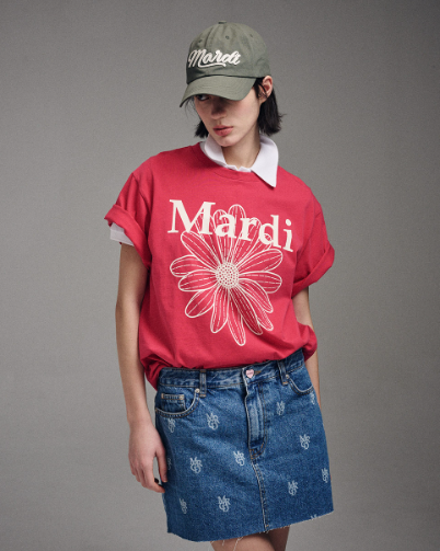 韓國 Mardi Mercredi TSHIRT FLOWERMARDI