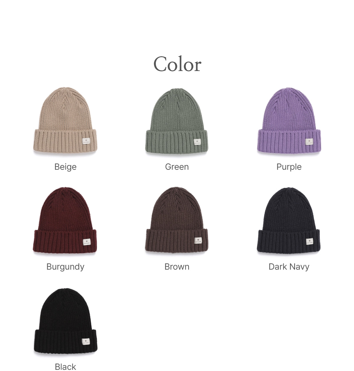 韓國 Snowpeak Folded Beanie【SN032】