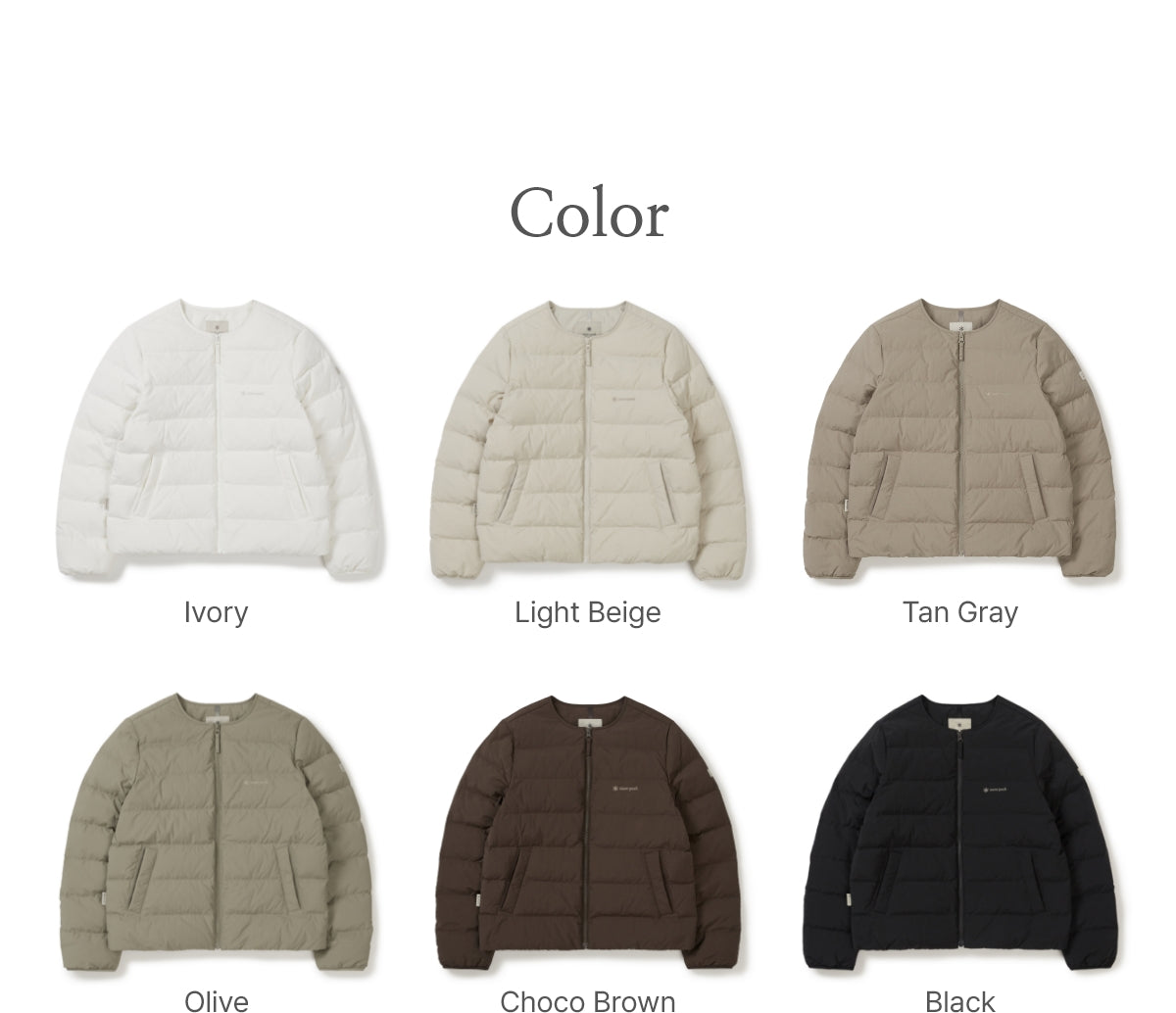 韓國 Snowpeak Land Women's Lightweight Down Jacket【SN033】