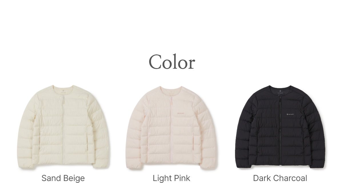 韓國 Snowpeak Airy Women's Round Neck Lightweight Down【SN034】