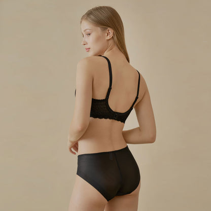 Comfort Lab Hook-And-Eye Triangle Ethnic Lace Bralette【LL040】