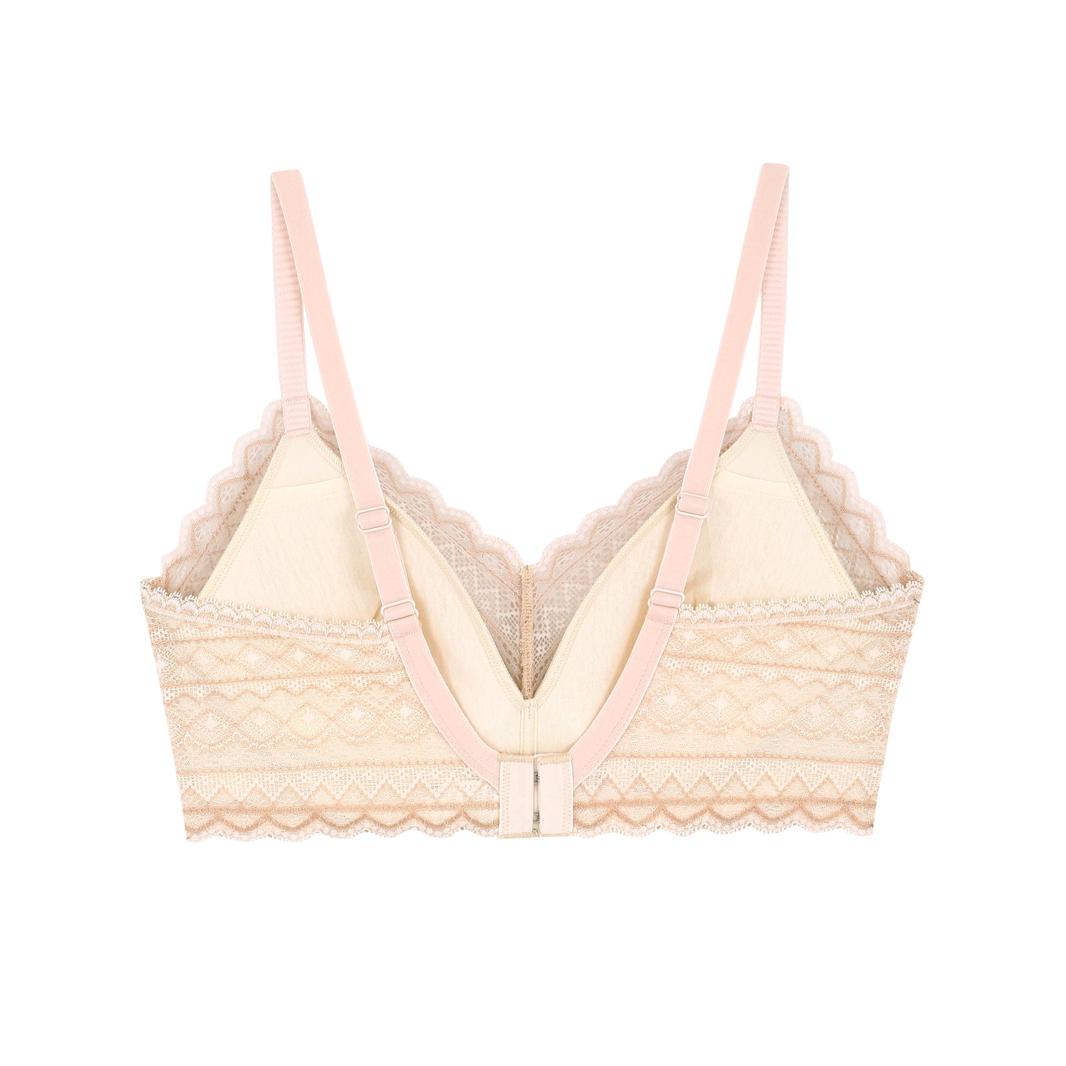 Comfort Lab Hook-And-Eye Triangle Ethnic Lace Bralette【LL040】