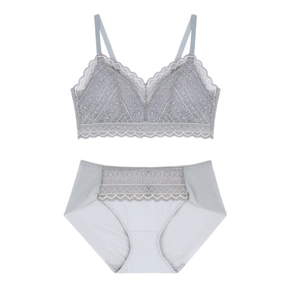 Comfort Lab Hook-And-Eye Triangle Ethnic Lace Bralette【LL040】